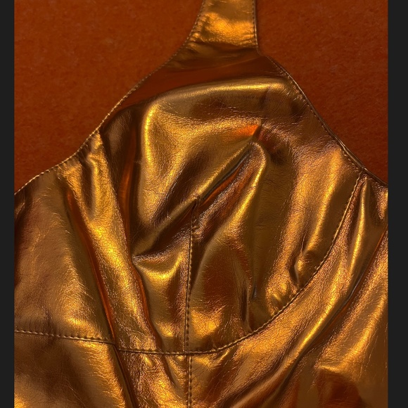 Amylynn metallic orange halter cami NWT - Picture 4 of 13